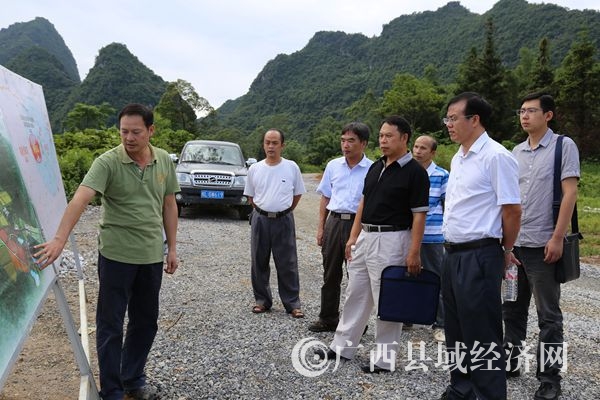 黄品优陪同区发改委林鸿副处长赴靖西调研
